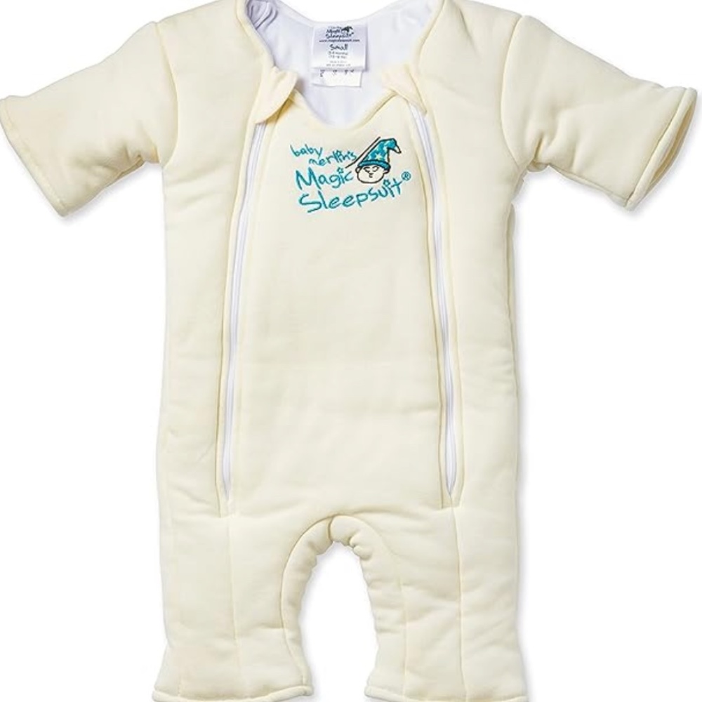 Baby Merlin's Magic Sleepsuit - Cream 3-6M
